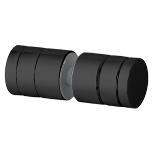 Round Shower Door Knob 25 mm x 30 mm - Matt Black