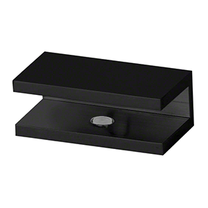 Perth Series- Frameless Shower Screen Wall Bracket Square No Drill Clamp for 10 mm Glass - Matt Black