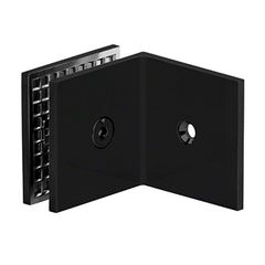 Square Wall-to-Glass Shower Screen Bracket for 10 mm-12 mm Glass - Matt Black, Mechanically Fixed