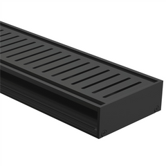 Drainlab - Linear Drain Slotted Grate - 1200mmL x 35mmH - Black