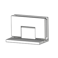 Forge Frameless Shower Hinge Heavy Duty Adjustable Glass to Wall L-Shape 90 Degrees - Brushed Rose Gold