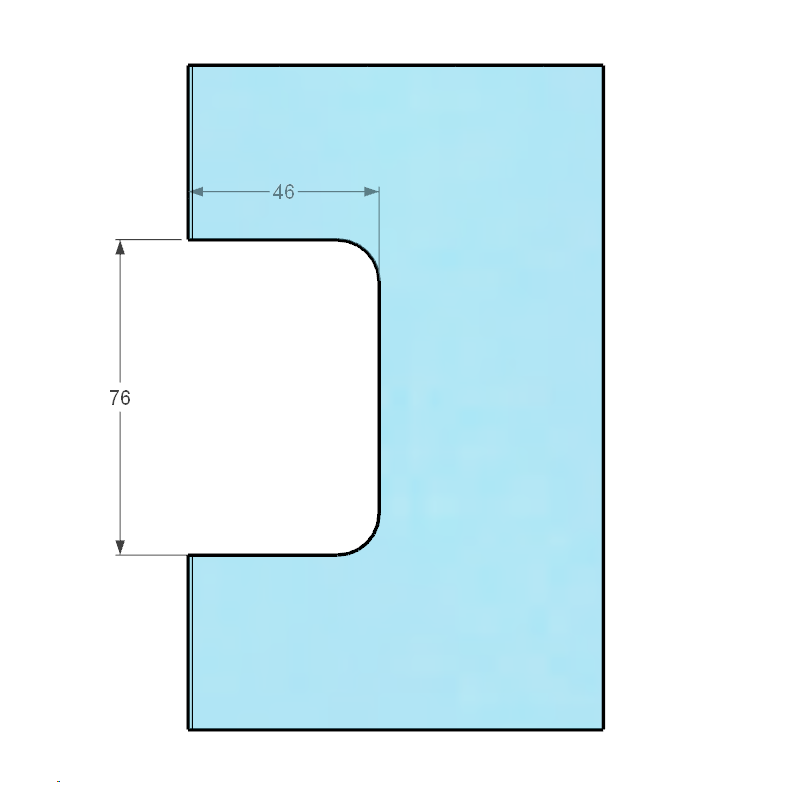 Forge Frameless Shower Hinge Heavy Duty Adjustable Glass to Wall L-Shape 90 Degrees - Brushed Nickel