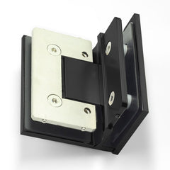 Forge Frameless Shower Hinge Heavy Duty Adjustable Glass to Glass 90 Degrees - Black