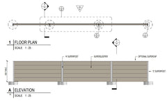 Composite Sleeper Post for retaining walls SuperPost - "H" post 120mmD x 2400mmL