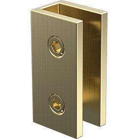 Wall Bracket for Frameless Shower Screen Glass - Brushed Brass / Satin Gold