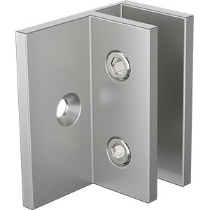 Offset Wall Bracket for Frameless Glass Shower Screens - Satin Chrome