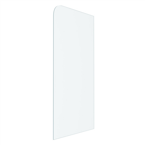 Glass Shower Screen Fixed Panels - Walk-in shower panel with radius corner