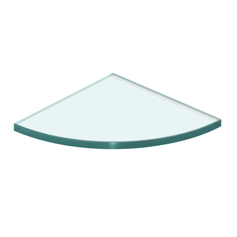 200mm glass corner shelf for shower screen, 10mm thick.