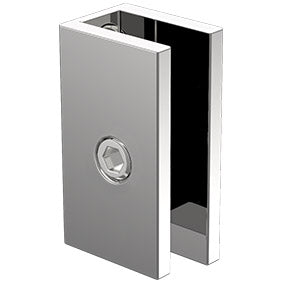 Purity Showerscreens® 6mm wall bracket Chrome plated - Square edge