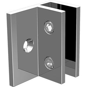 Offset Wall Bracket for Frameless Glass Shower Screens - Chrome