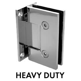 Purity Showerscreens® wall to glass hinge HEAVY DUTY / SQUARE EDGE - Chrome