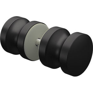 Matt Black Solid premium alloy round recessed knob for shower door