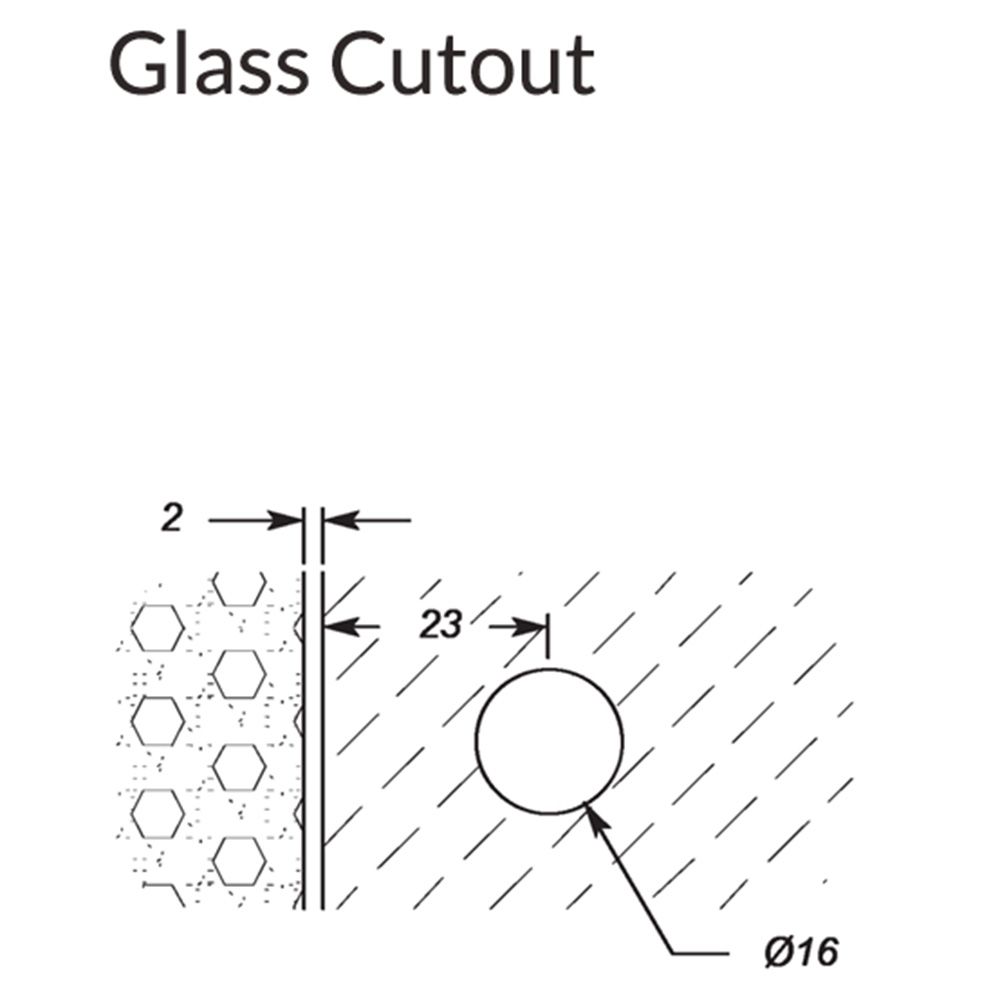 Forge Frameless Shower Screen Bracket Glass to Wall 90 Degrees Adjustable - Gunmetal Grey