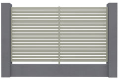 Aluminium Slat Screen Kit - Dune colour, 1800mm high x 3000mm wide, Slat fence panel