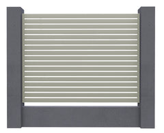 Aluminium Slat Screen Kit - Dune colour, 1800mm high x 3000mm wide, Slat fence panel