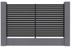 Aluminium Slat Screen Kit - Monument Colour, 1800mm high x 3000mm wide, Slat fence panel