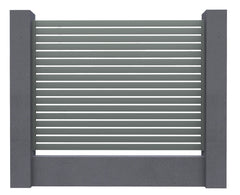 Aluminium Slat Screen Kit - Silver colour, 1800mm high x 3000mm wide, Slat fence panel