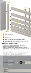 Aluminium Slat Screen Kit - White colour, 1800mm high x 3000mm wide, Slat fence panel