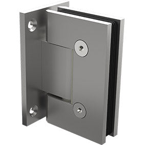 Satin Chrome Frameless Wall to Wall Shower Screen with extended Dry Glaze U Channels