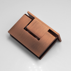 SHOWER HINGE GLASS TO WALL L-SHAPE 90 Degrees ANTIQUE BRONZE