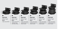 DECK JACKS, Decking Jacks, Height adjustable, Sub floor framing system