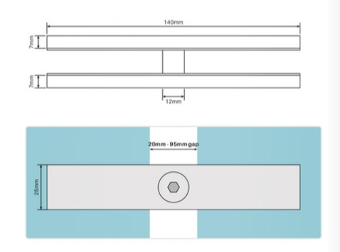 Rigi Clamp Glass Pool Fence 180 Glass to Glass Slim Connector Clamp Bracket SS316- Pool Fencing