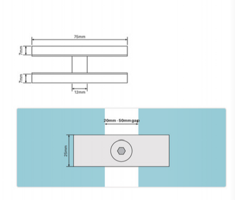 Rigi Clamp Glass Pool Fence 180 Glass to Glass Slim Connector Clamp Bracket SS316- Pool Fencing