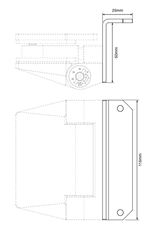 Polaris square or round post plates 125 series - SS2205