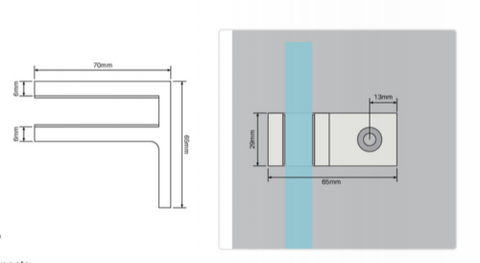 Rigi Clamp Glass Pool Fence Glass to Wall Clamp - Connector Bracket SS316 Pool Fencing CLAMP, 12mm glass