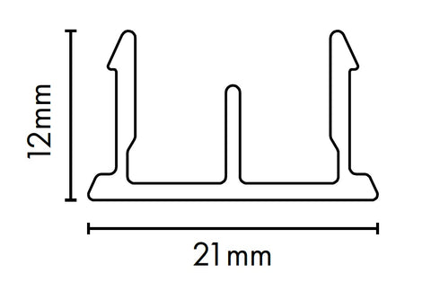 1400mm Long Aluminium Infill / Spacer for Perforated Balustrade