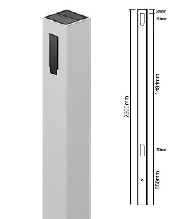 127MM X 127MM 1 way PVC gate post - Full privacy, Hamptons post, 7 year Warranty