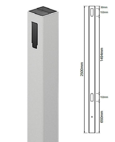 127MM X 127MM 1 way PVC gate post - Full privacy, Hamptons post, 7 year Warranty