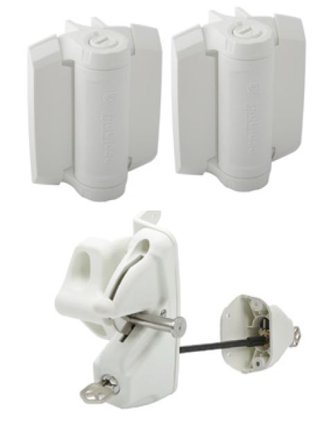 White Lokk latch deluxe & TruClose heavy duty hinge pair HINGE & LATCH KIT