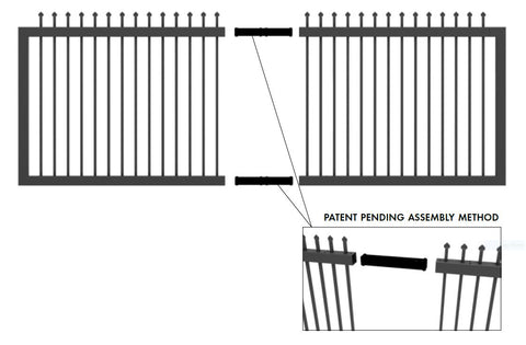 Zeus steel sliding gate kit 1790MM or 2090MM H x 4260mm W