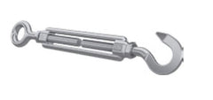Hook to eye turnbuckle M5 Stainless Steel 316 with locking nut