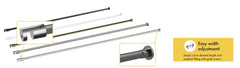 Showerscreens Support Arm, Support Bar, Made from Brass - Satin Chrome