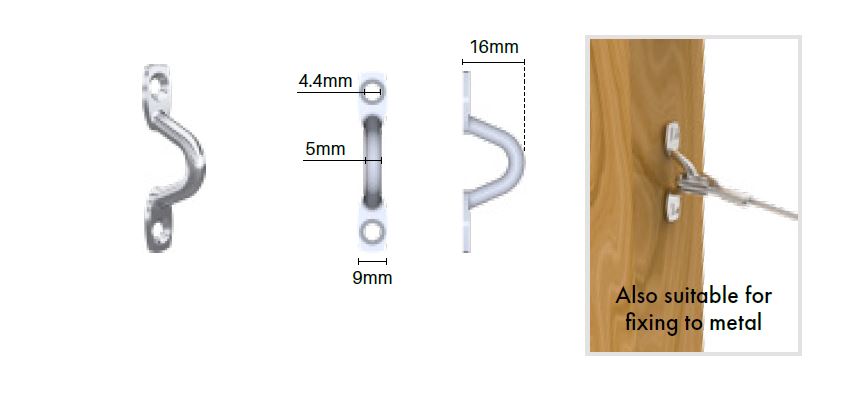 5mm saddle M5 Stainless Steel 316