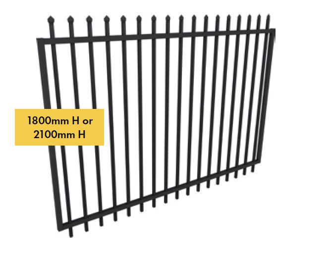 Zeus steel 2450mm gate 1800MM OR 2100MM H X 2450MM W