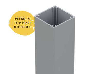 65x65mm heavy duty post 2400mm H  3mm wall thickness, heavy duty, with top cap