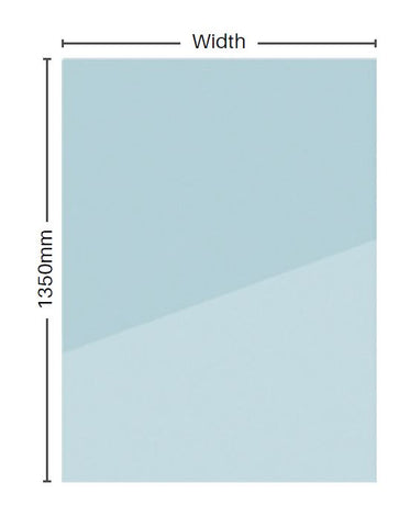 Channel Glazed Glass Pool Fence Glass Panels, 1350mm high, Choose Width