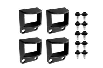 Horizontal brackets - 4 pack POWDER COATED ALUMINIUM, Choose colour