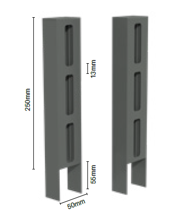 Colorbond Fence Screen topper SIDE FRAMES (Pair of 2)  Colorbond Slat Extension,