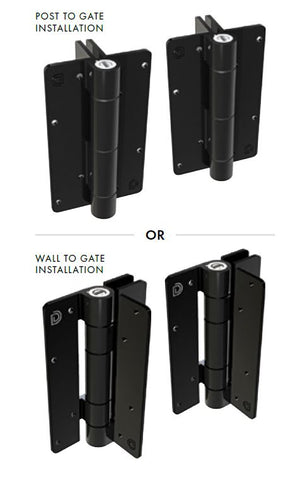 Kwik Fit® Aluminium hinge pair ADJUSTABLE TENSION