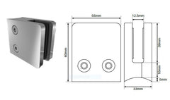 Square front, round back clamp SS2205