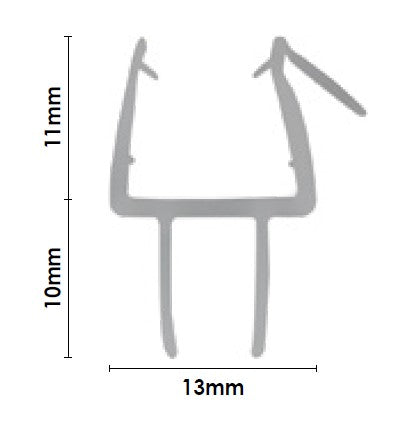 9mm PVC under door water seal