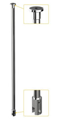 Purity Showerscreens and vertical stabiliser arm Chrome plated brass & SS304 tube