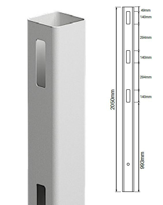 127MM X 127MM 1 way post - 3 Rail Hampton Fencing Post, 7 Year Warranty