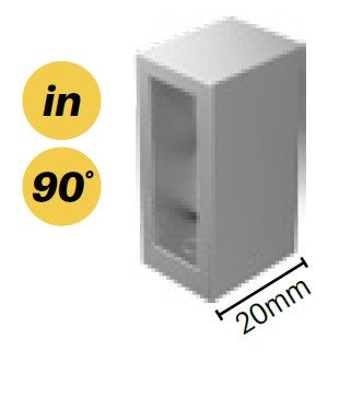 Slimline rail Wall bracket POLISH FINISH SS304