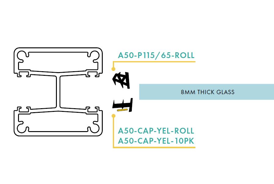 P115/65 glazing rubber