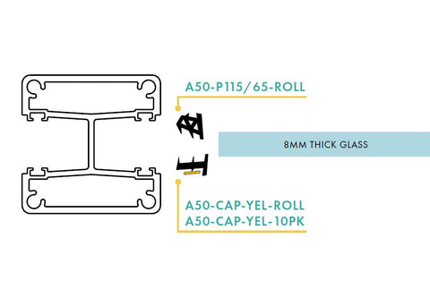 P115/65 glazing rubber